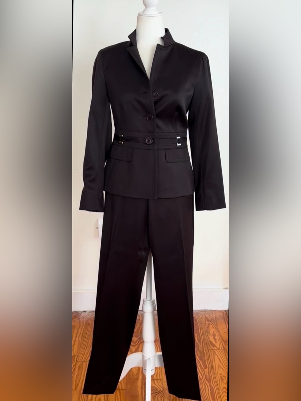 Zara  Wool Tailored Blazer and Straight-Leg Pants Suit Set size 4 pants 8